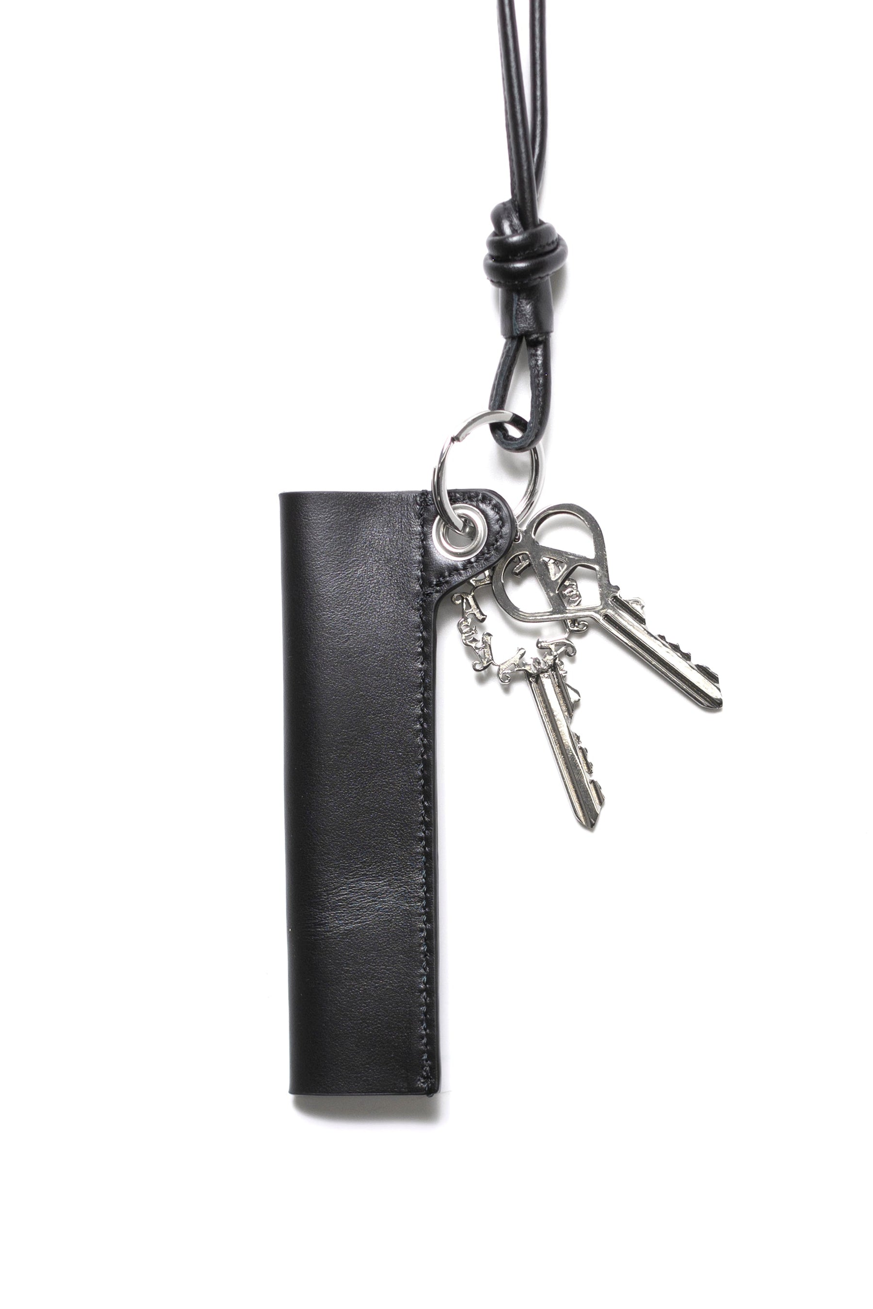LEATHER KEYCHAIN / BLK