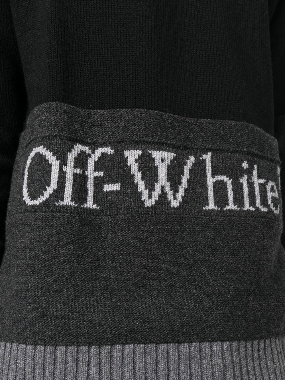 オフホワイト ロゴ セーター