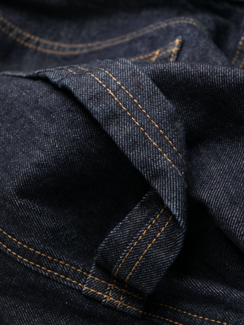 contrast-stitching straight jeans