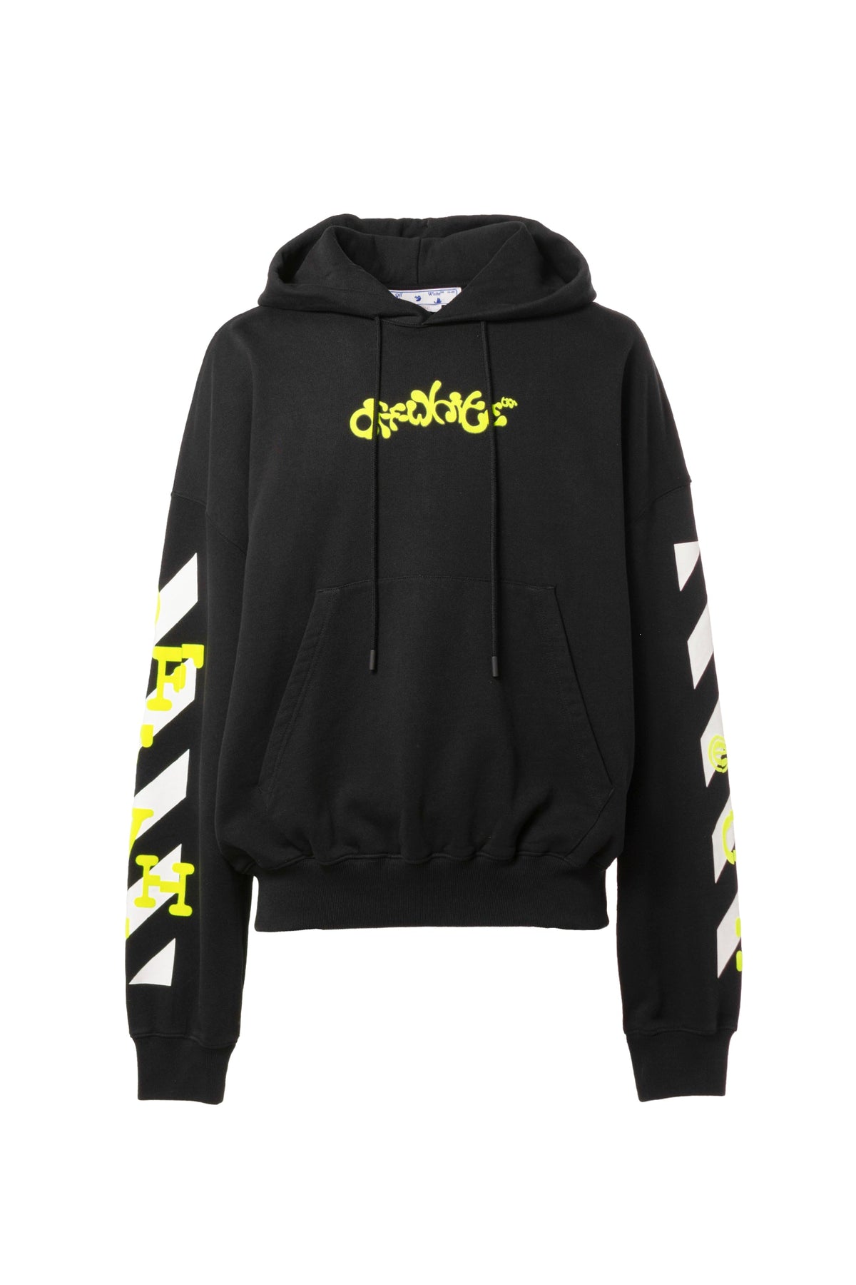 OPPOSITE ARR BOXY HOODIE/ 1050 BLACK LIME