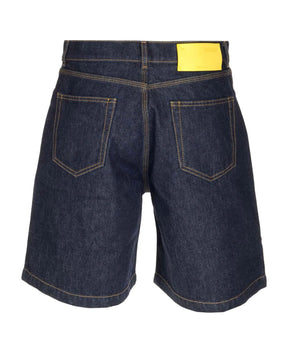 Indigo Blue Cotton Denim Shorts