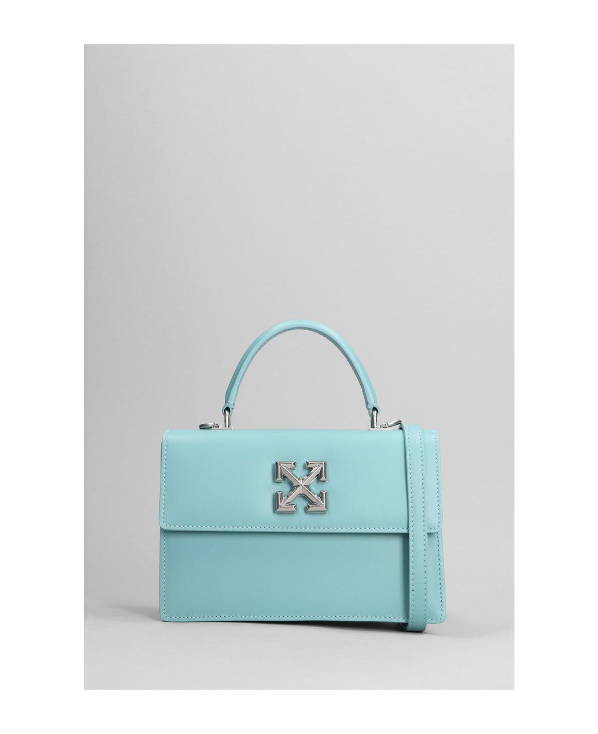Hand Bag In Blue Leather