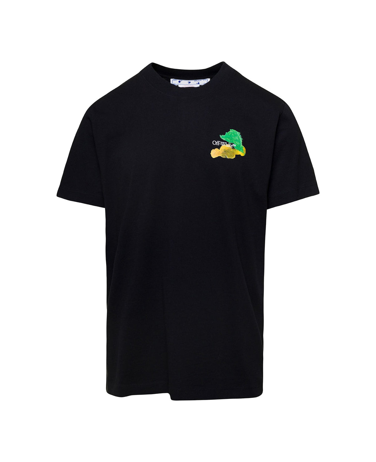 Black Crewneck T-shirt With Logo And Signature Arrow Print In Cotton Man