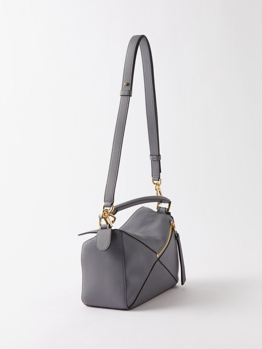 Puzzle small grained-leather cross-body bag
