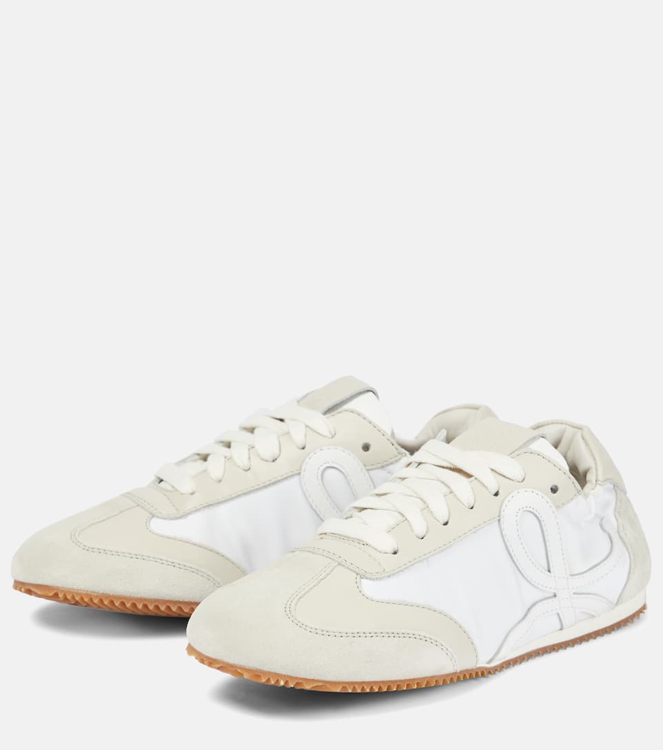 Ballet Runner leather and suede sneakers