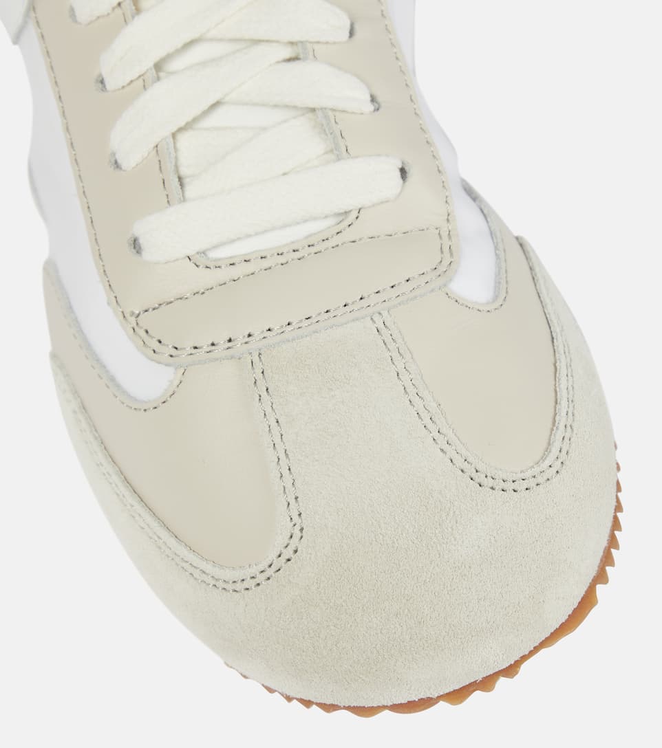 Ballet Runner leather and suede sneakers