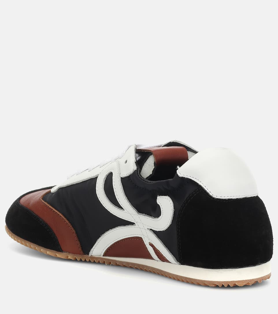 Ballet Runner nylon and leather sneakers