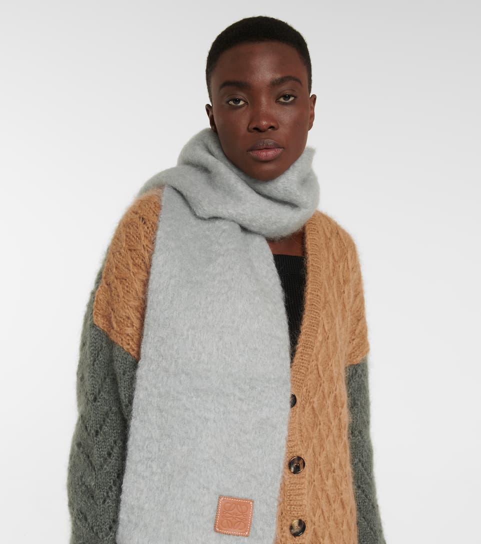 Mohair and wool scarf