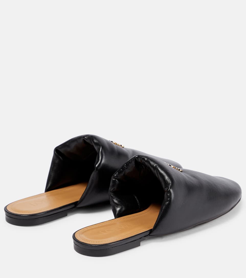 Anagram leather slippers