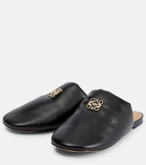Anagram leather slippers