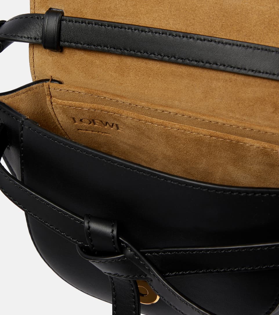 Gate Dual Mini leather and jacquard shoulder bag