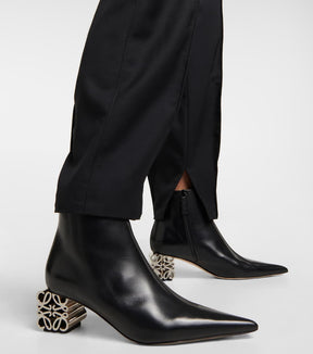Anagram leather ankle boots