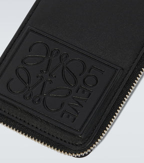 Anagram zip-up leather wallet