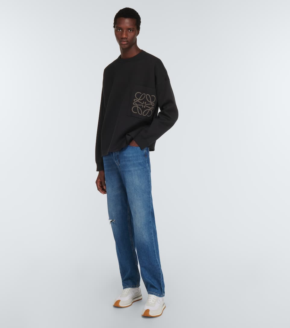 Anagram cotton-blend sweatshirt