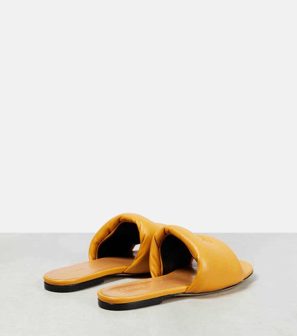 Anagram padded leather sandals