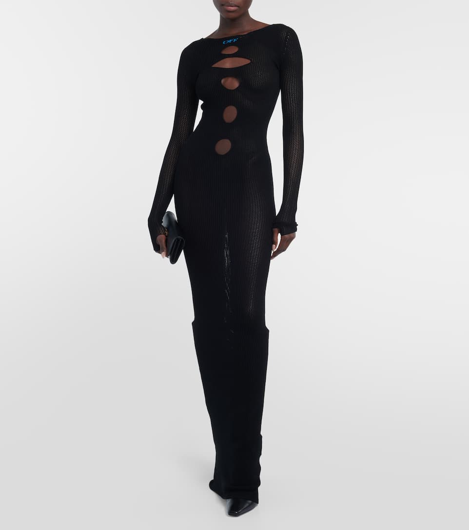 Cutout knit gown