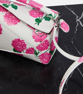 Puzzle Edge Mini floral leather shoulder bag