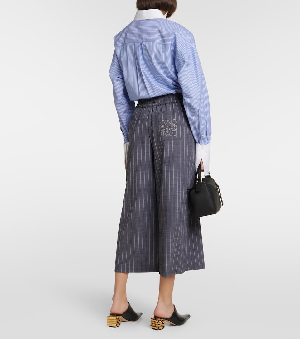 Anagram Striped wool-blend pants