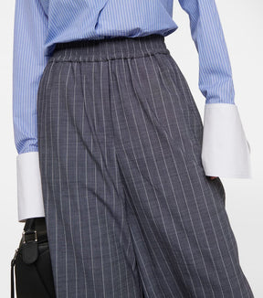 Anagram Striped wool-blend pants