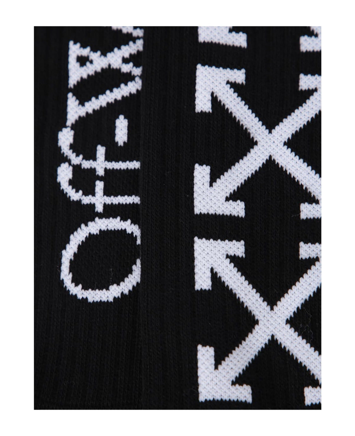 Logo Black Cotton Socks