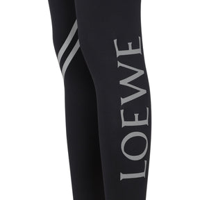Loewe Logo Detail Striped Leggings