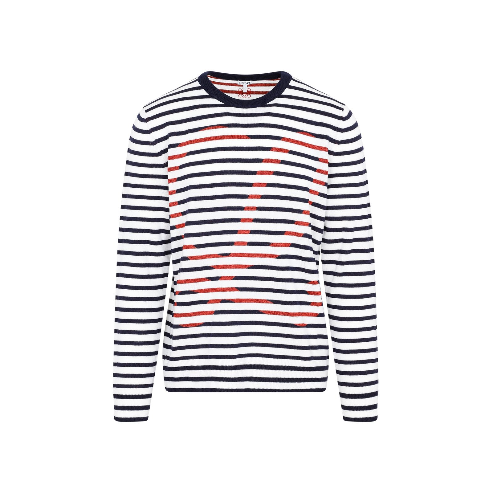 Loewe Logo Print Striped Sweater