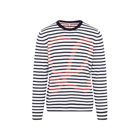 Loewe Logo Print Striped Sweater