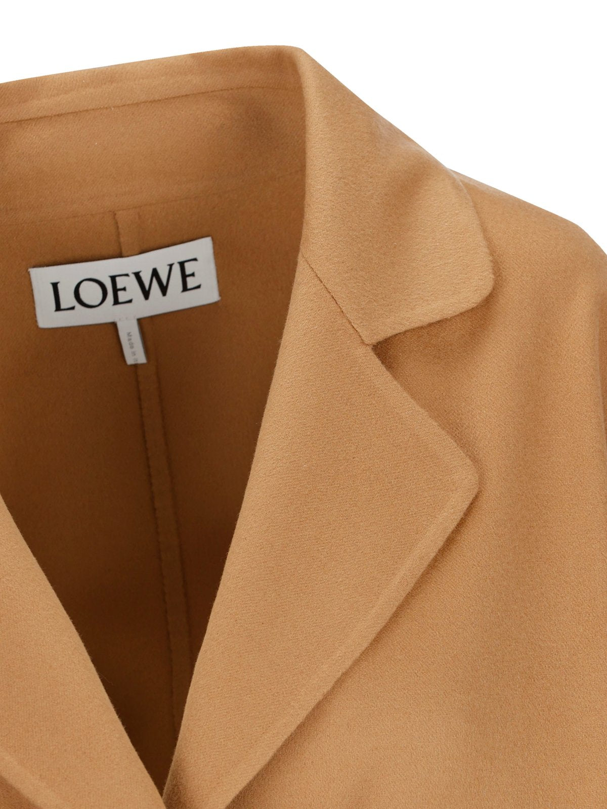 Loewe Belted-Waist Long-Sleeved Coat