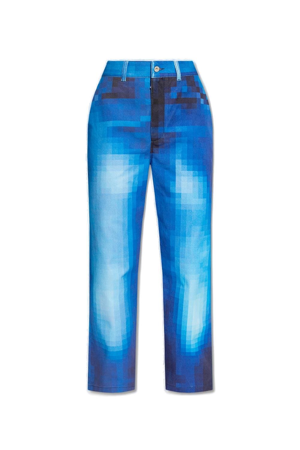 Loewe Pixels Motif Straight-Leg Jeans