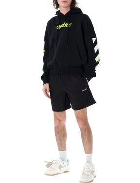 Off-White Arrow Outline Logo Embroidered Track Shorts