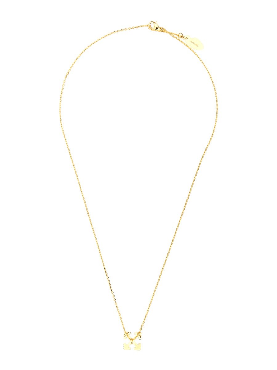 Off-White Arrow Pendant Chain-Linked Necklace
