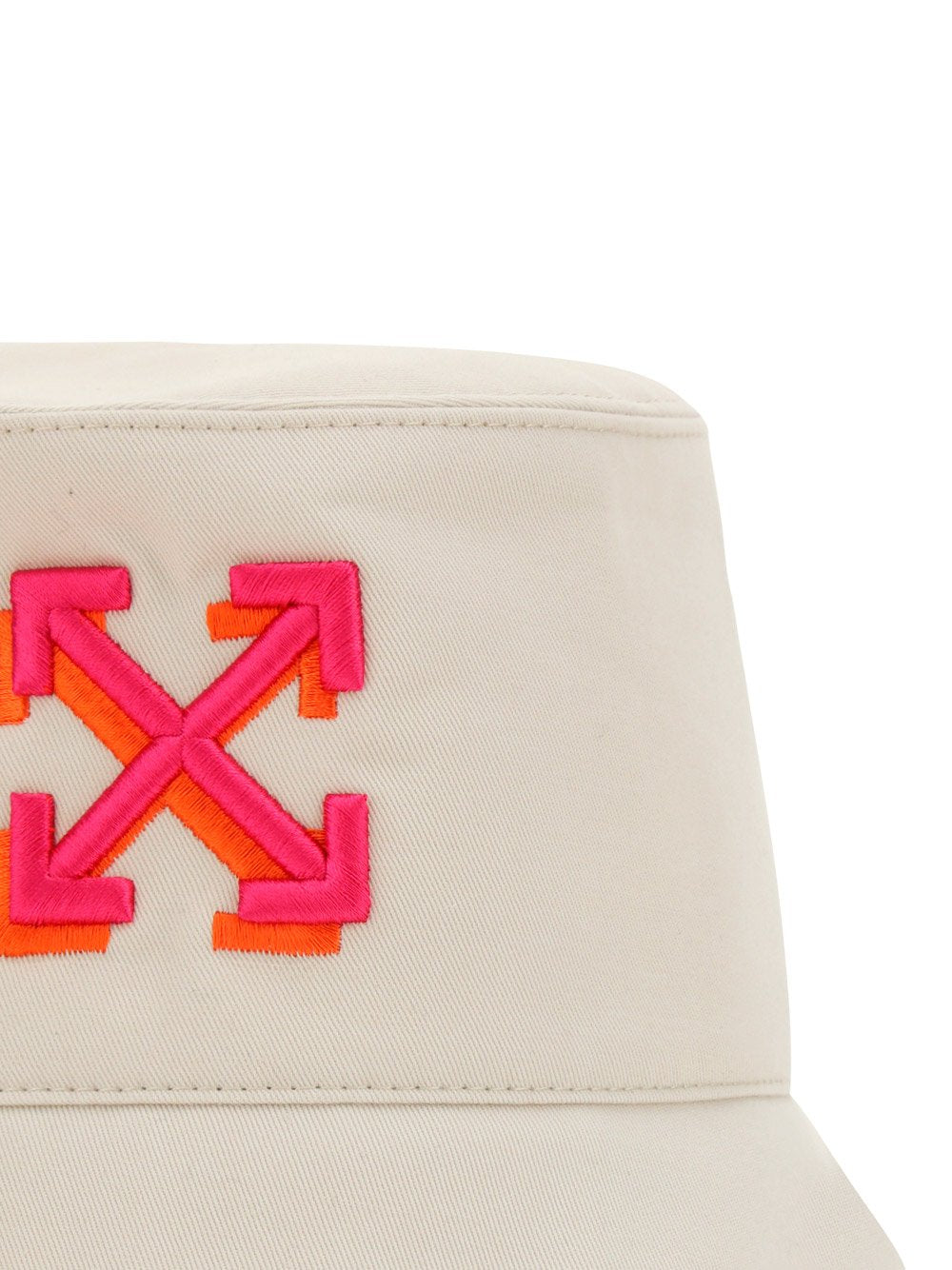 Off-White Arrows Logo Embroidered Panelled Bucket Hat