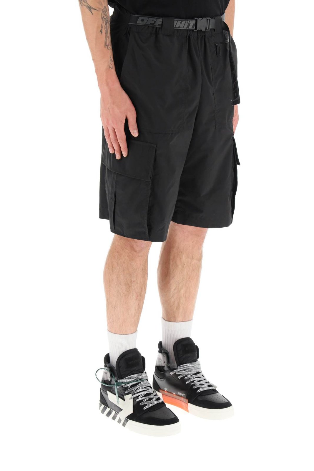 Off-White Belted Zip Detailed Track Shorts