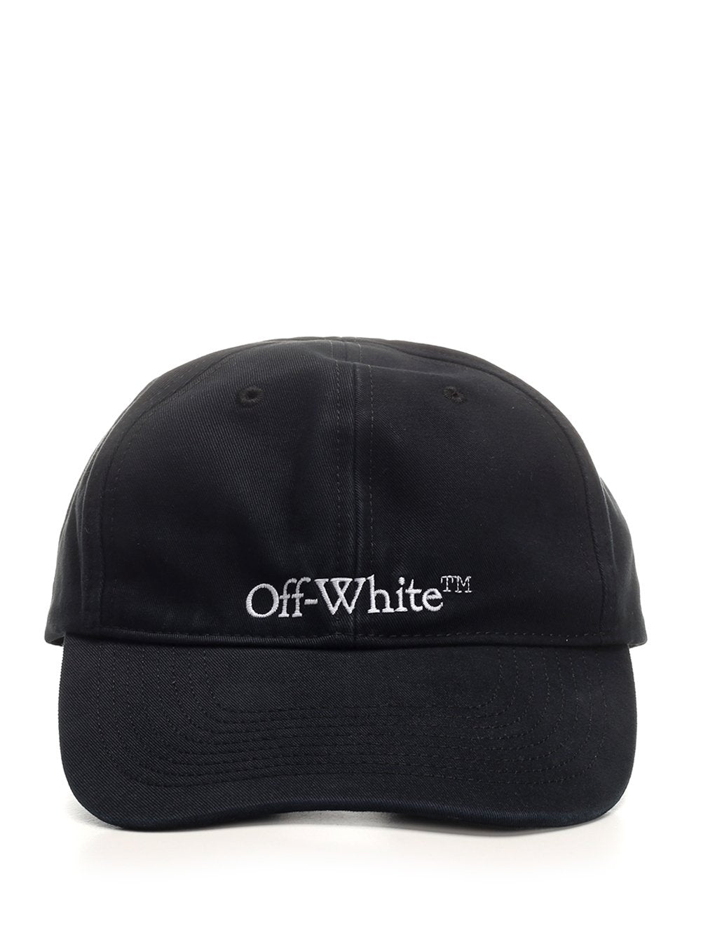Off-White Bookish Logo Embroidered Baseball Cap