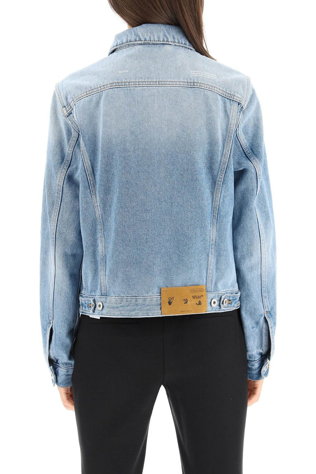 Off-White Buttoned Long-Sleeved Denim Jacket