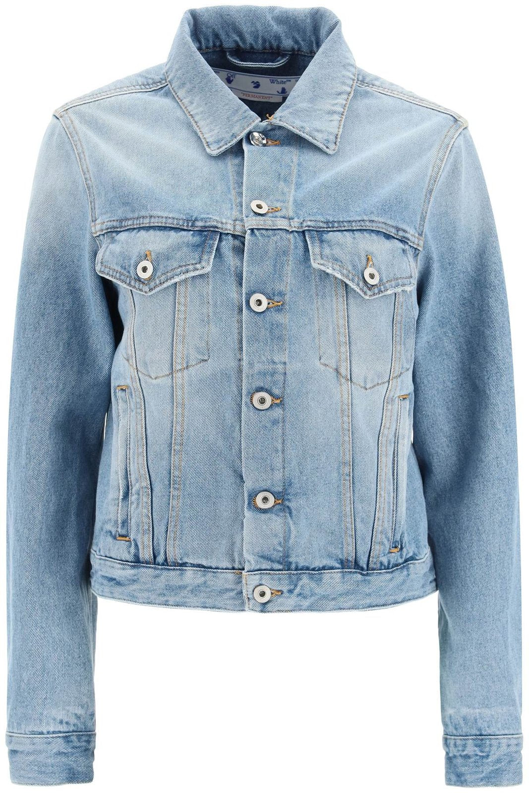 Off-White Buttoned Long-Sleeved Denim Jacket