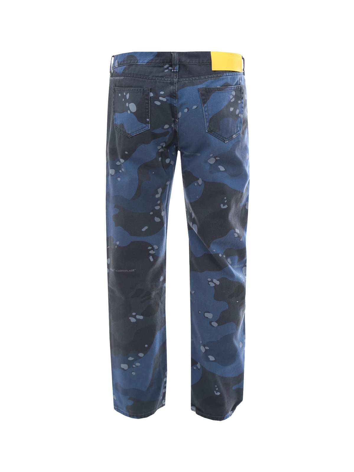 Off-White Camouflage Printed Straight Leg Jeans