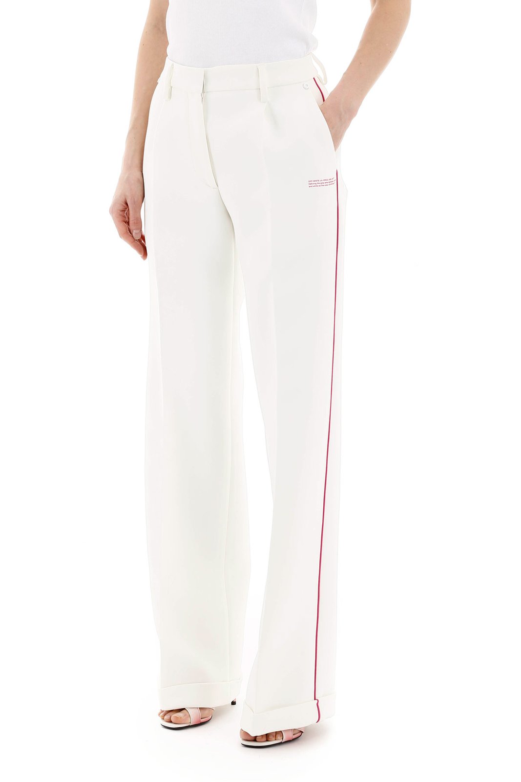 Off-White Contrasting Trim Trousers