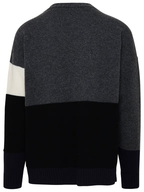 Off-White Crewneck Long-Sleeved Knitted Jumper