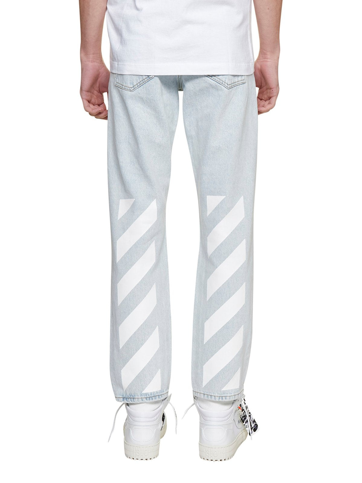 Off-White Diag Printed Slim Fit Jeans