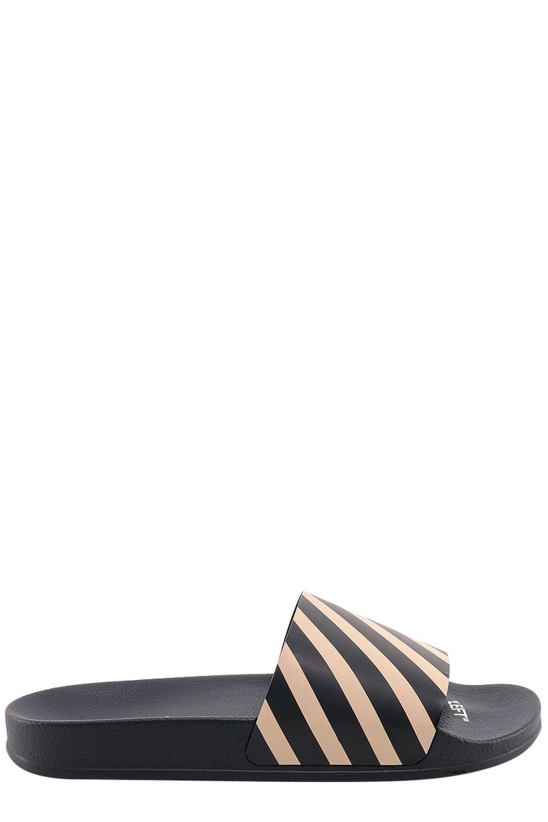 Off-White Diag-Stripe Printed Slip-On Slides