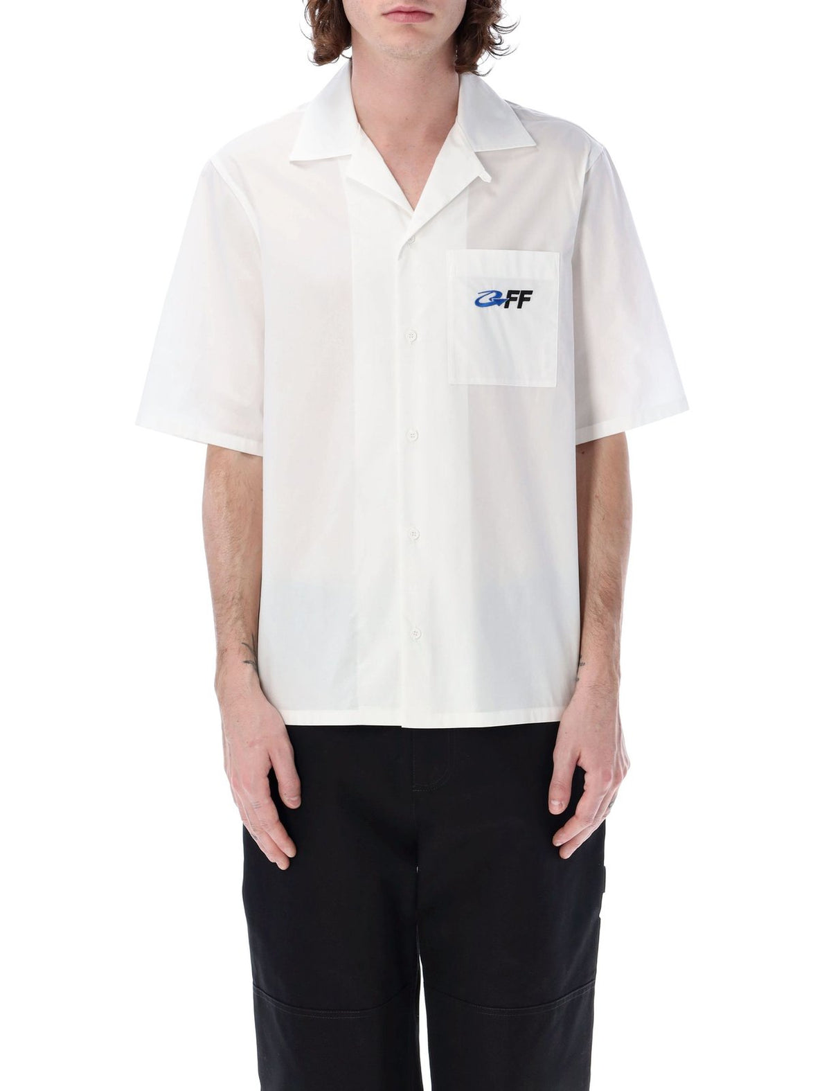 Off-White Exact Opp Holiday Logo Embroidered Shirt