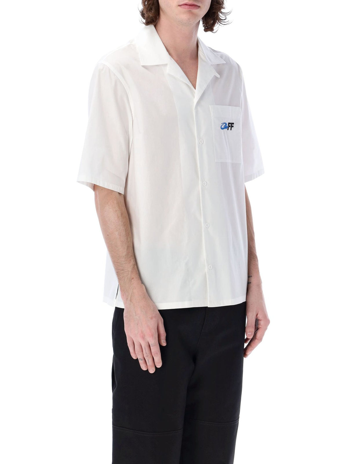 Off-White Exact Opp Holiday Logo Embroidered Shirt