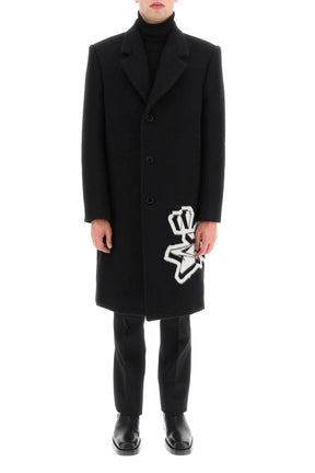 Off-White Graphic Printed Single-Breasted Coat