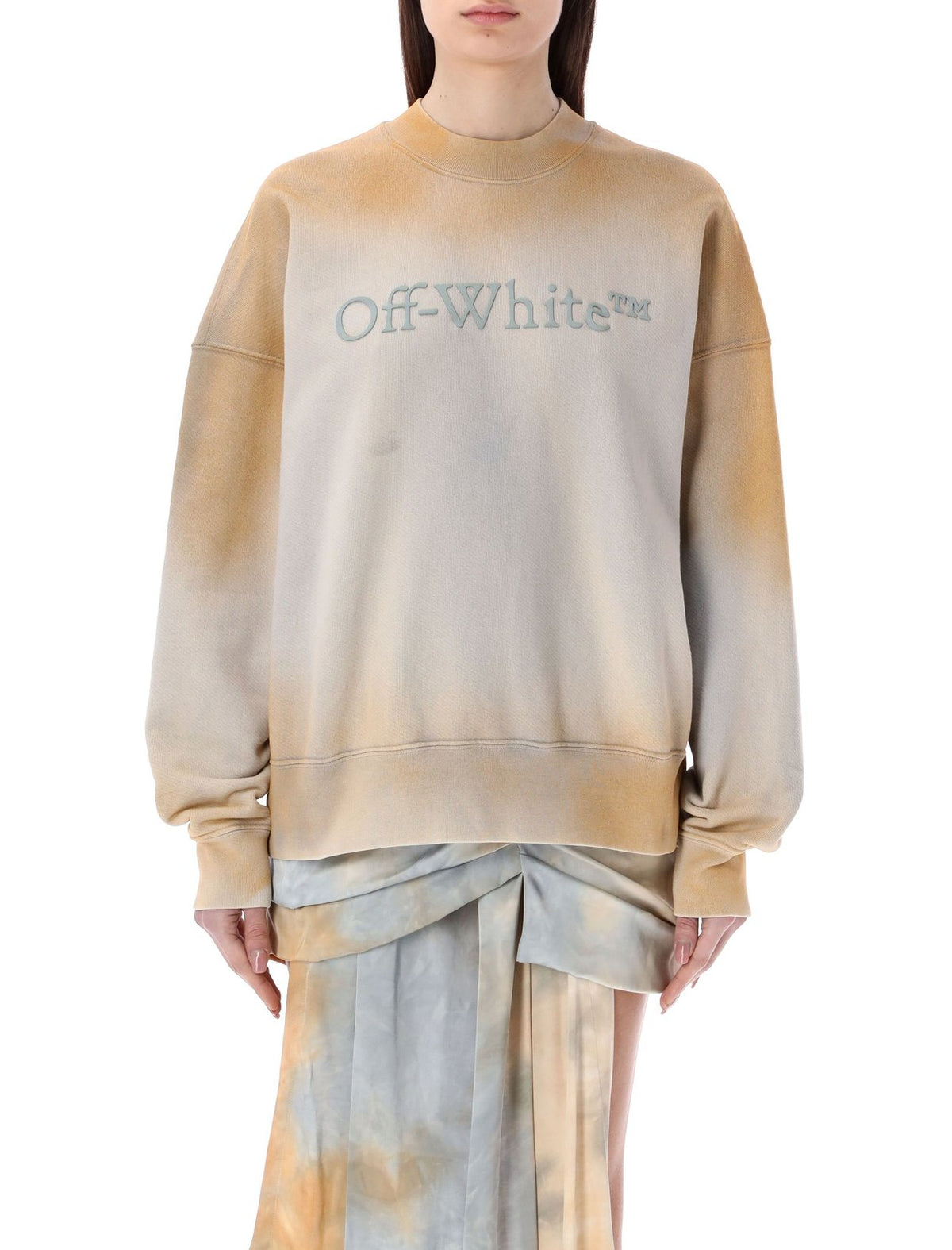 Off-White Laundry Tie-Dyed Crewneck Sweatshirt