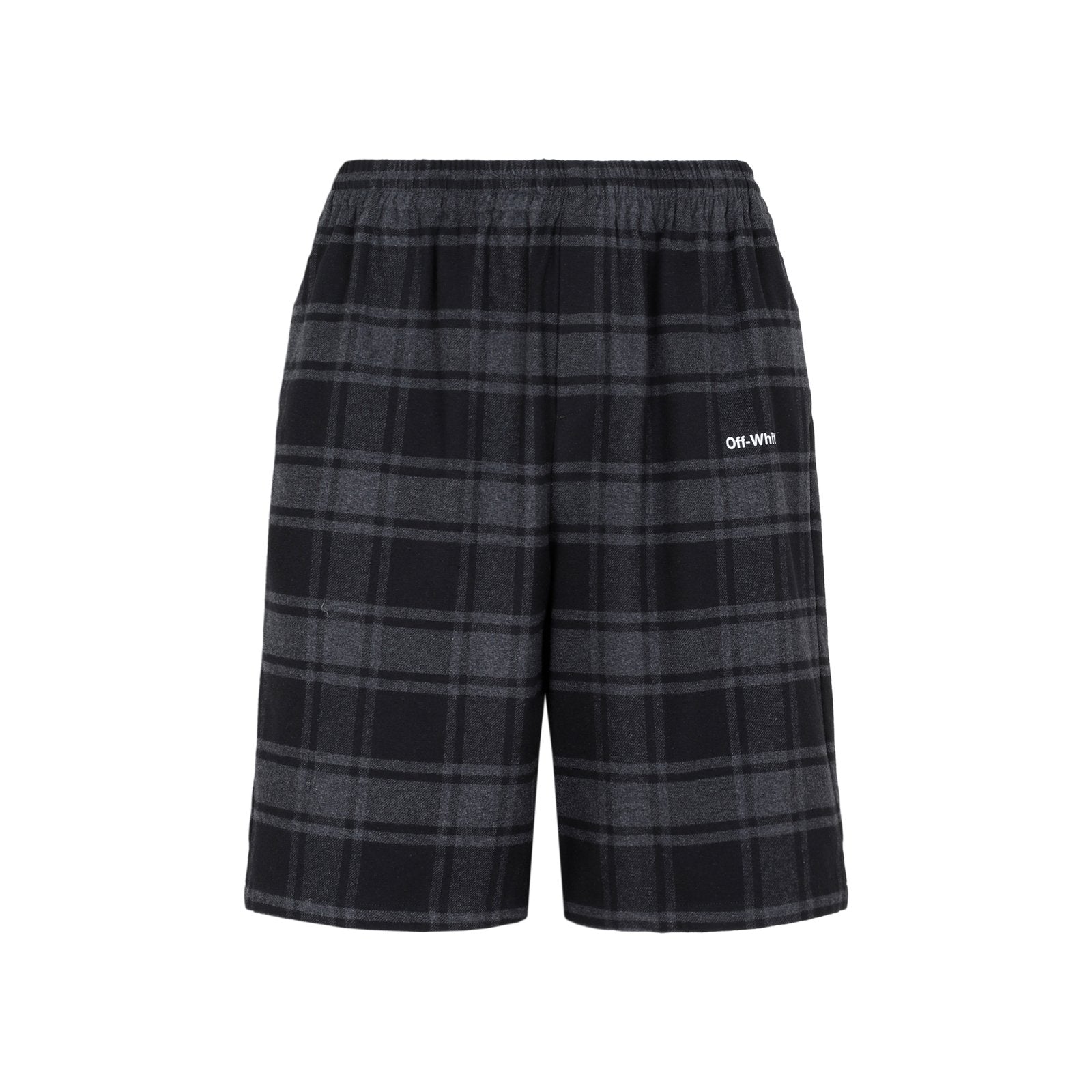 Off-White Logo Detailed Checked Shorts