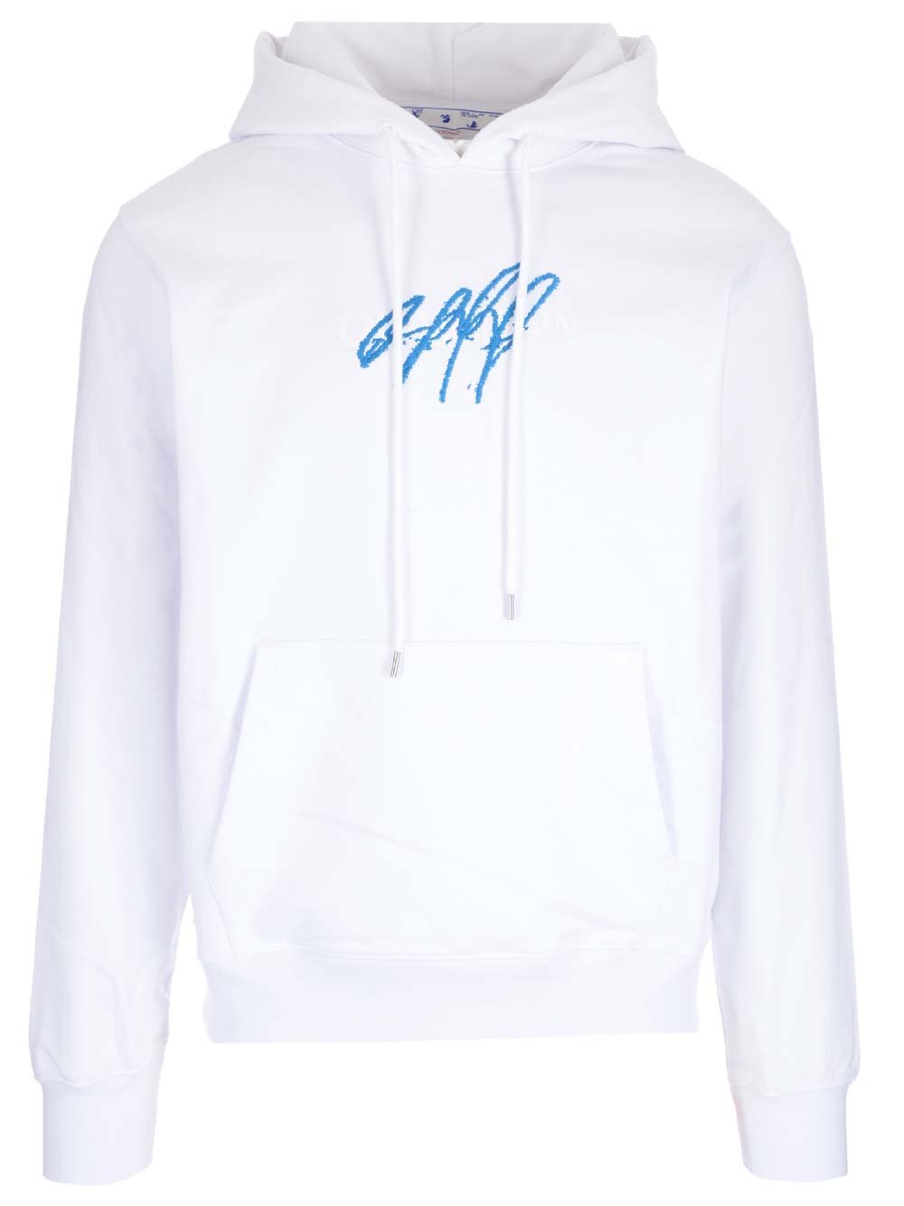 Off-White Logo Embroidered Drawstring Hoodie