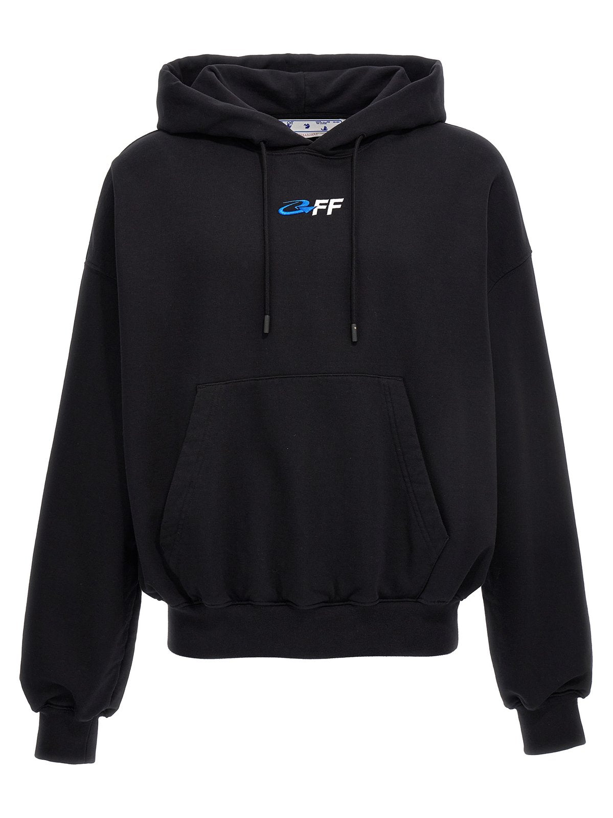 Off-White Logo Embroidered Drawstring Hoodie