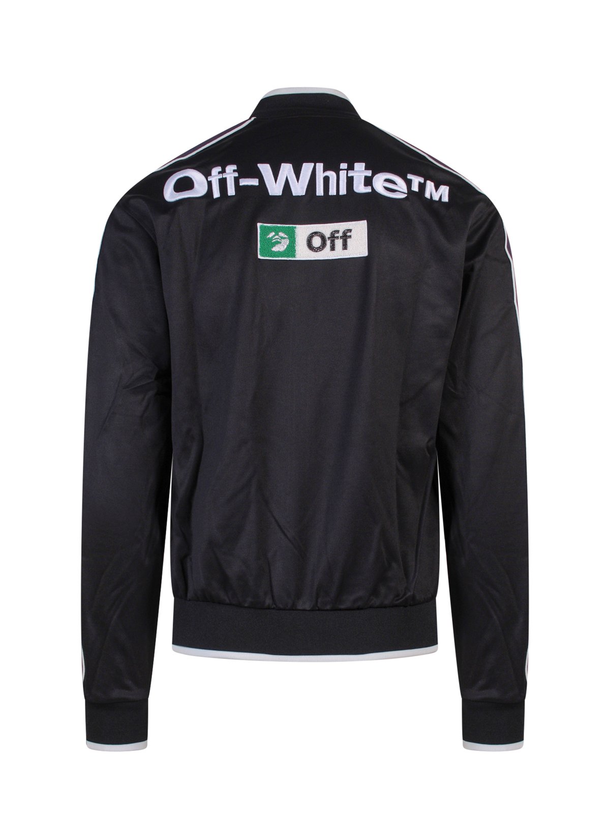 Off-White Logo Embroidered Zip-Up Jacket