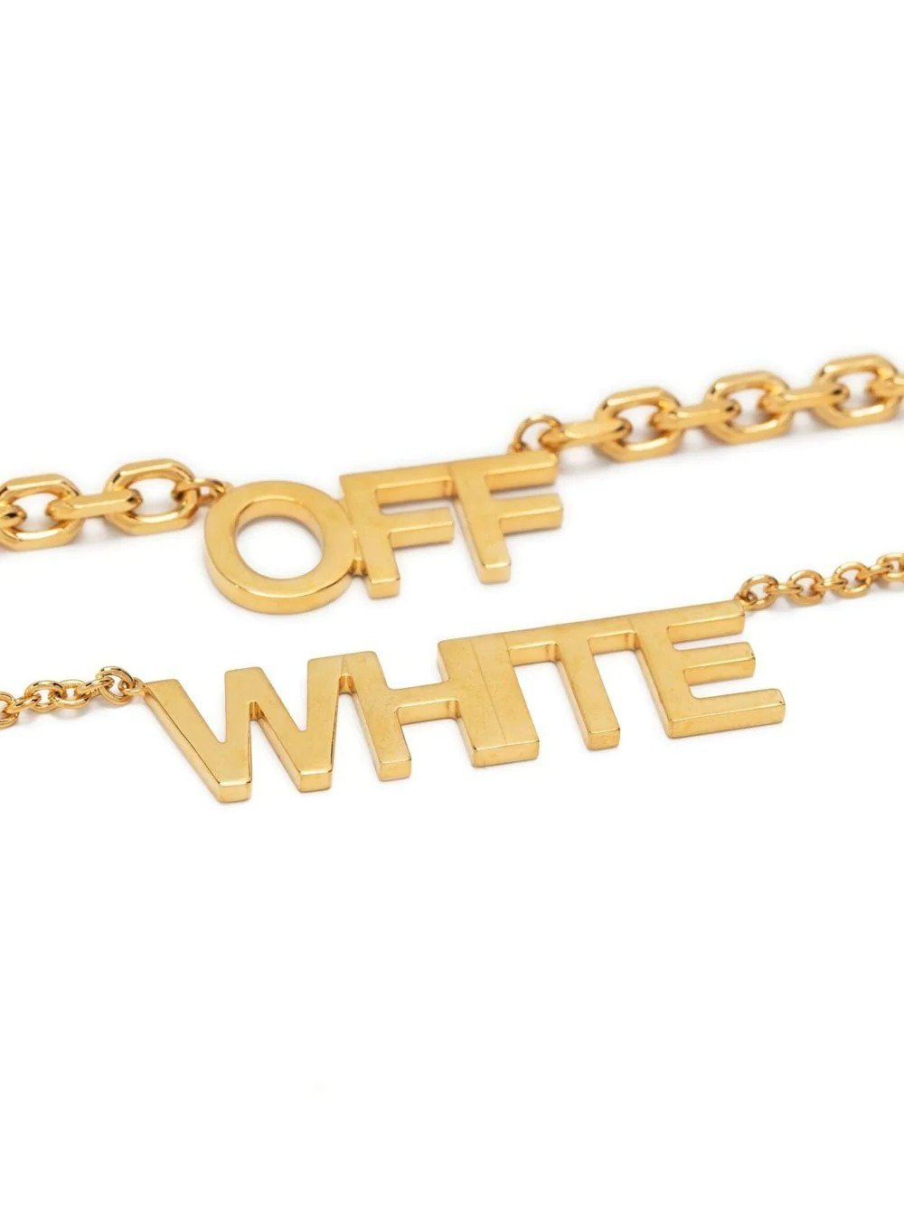 Off-White Logo-Lettering Pendant Chained Necklace